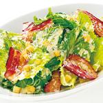 Caesar salad with grilled bacon