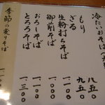 権正 - メニュー