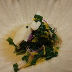 いち太 - 春菊と菊花のお浸し 松茸