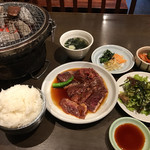 焼肉酒房燔家 - 牛ビッグハラミ定食(ご飯大盛)