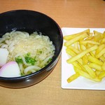 かっぱ寿司 - かけうどん･フライドポテト