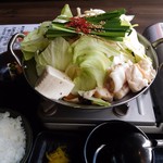 博多もつ鍋 いっぱち - もつ鍋定食 1000円 (16年11月)