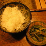 能登半島  郷土料理の宿 さんなみ - ご飯と漬物