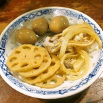 レトロ新橋系　餃子家 - おつまみ３点盛