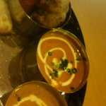 インド料理 ダージリン - ひき肉のカレーとエビのカレー