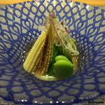 丸新 - 季節の野菜の柑橘ジュレ掛け