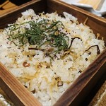 創作酒庵 彩蔵 - 生成コース⑥品目…じゃこの蒸篭飯