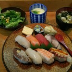 浜寿司　義兵衛 - ランチ握り