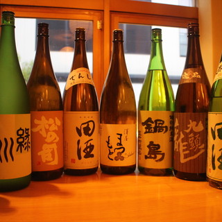 Carefully selected sake goes perfectly with food◎