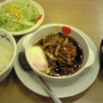 松屋 - 2010/11/26　テリたまハンバーグ定食580円977kcal