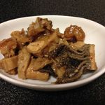 焼肉たきもと - 店前で売ってるﾎﾙﾓﾝ焼き