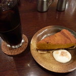 jua cafe - あずきとかぼちゃのケーキセット780円