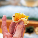 寿司栄 - タイラギ、からすみを挟んで