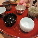 寿司つばさ - 好きな猪口をチョイス②