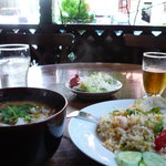 ランチのラインナップ。女子には多め？ボリューム満点です。