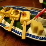 とうふ川風 - 豆腐の三色田楽