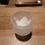チンクエ イカリヤ - 料理の合間にお口直しのソルベ。嬉しいサービスです！