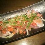 いりもや 那須塩原店 - カルパッチョ。さっぱりと梅風味でした。