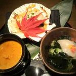 いりもや 那須塩原店 - お通し。この日は誕生日のお祝いで予約していったので、特別豪華でした♪