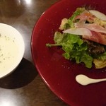 Bistro Kojiya - 前菜とスープ（ランチ1500円）