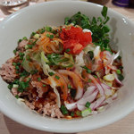 アジトイズム - 【イレギュラー】カレーまぜそば ajito風（800円）＋〆のリゾット（200円）