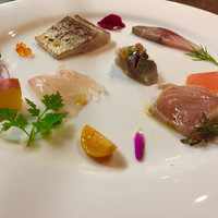 オステリア・オリエーラ -  小さな前菜   お魚はどれもフレッシュ♡