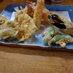 Tempura Sumitomo - 天ぷら定食C（新香・味噌汁・ご飯付き）