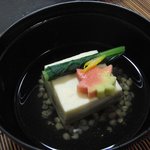 沙山亭 - ゆばしんじょうとそば米　清し汁仕立て