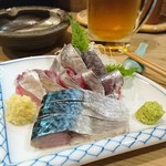 味処 清水 - 締めサバとアジの造り