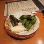 黒枝豆　鰯の山椒煮　クリームチーズの味噌漬け