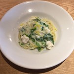 スガハラ - 白子と春菊のスパゲッティ