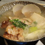 禅紫 - 2016.11　焼目甘鯛と蛤の一人鍋(1,000円)