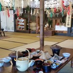 座敷の中央に「神庭」があって、神楽を舞う神殿のような造り