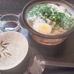 手打ちそば八轟 - にらもやし煮込みうどん