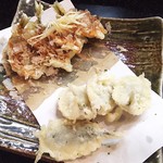 手打ちそば八轟 - 豆鯵の天ぷら