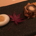 笹組 調整 - 管牛蒡と海老真丈 射込み揚げ（2015年12月）