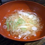 Akita Nagaya Sakaba - 中はこんな風になっていました。とっても美味しい優しさを感じたお味噌汁でした。