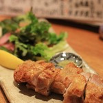 恒屋伝助 - 2016年11月　鶏肉を焼いていただきました