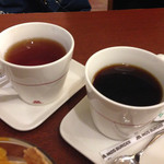 モスバーガー - HOTCoffeeとルフナtea♪(*^^)o∀*∀o(^^*)♪