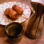 もつ焼き カミヤ - 燗とつくね