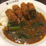 CoCo壱番屋 - 牡蠣フライカレーほうれん草入り