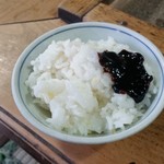 高森田楽保存会 - 「とうきびご飯」に田楽味噌を乗っけて食べるとめっちゃ美味しい～♪