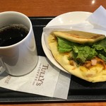 TULLYS COFFEE - 2016.7月　本日のコーヒーとサラダピッツア