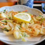 信夫庵 - かき揚げ
