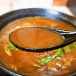 麺くい やまちゃん - かすカレーうどん（出汁）