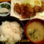 茶漬 鹿火矢 - 2010年度カキフライ定食700円