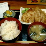 茶漬 鹿火矢 - 生姜焼き定食650円