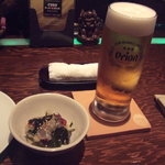 Ryukyu Dining 家守家 - 生ビールとお通し