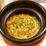 虎白 - 「飯物」・・・桜海老の炊き込みご飯、生海栗　2016年7月