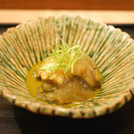 虎白 - 「強肴」・・・蒸鮑、葛切り　2016年7月